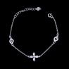 Buy cheap Two Hearts Design Silver Cubic Zirconia Bracelet For Young Ladies from wholesalers