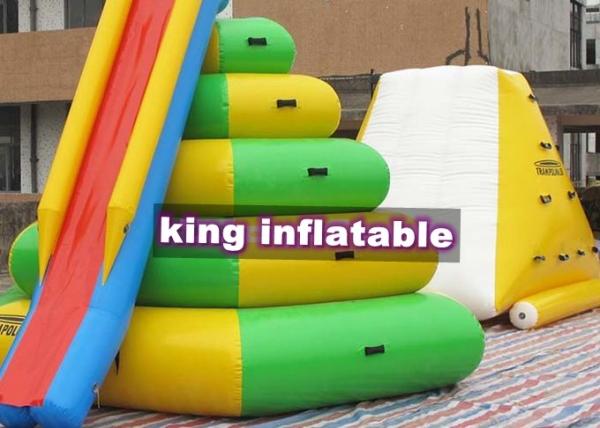 Buy cheap Heat Sealed Inflatable Water Park , Aqua Floating Island Climbing Tower Slide from wholesalers