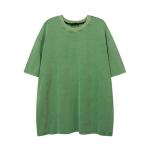 2022 100% Pure Cotton Trend Unisex Dark Loose Round Neck Short Sleeve T Shirt