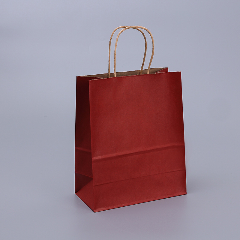 Take Away Food Packaging Kraft Paper Bag with Your Own Logo Custom Recyclable Shopping Bag