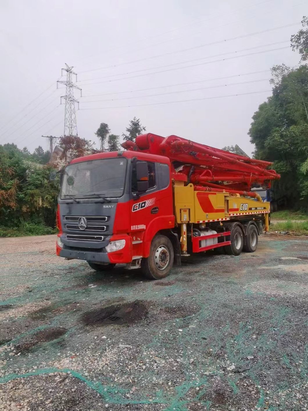 43m Concrete Boom Pump Truck Mounted Pump Heavy Equipment Concrete Mixer