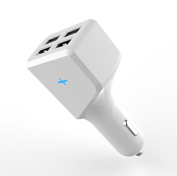 Buy cheap Four USB Port Smart IC 5V4.8A Multiple Port Car Charger from wholesalers