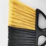 Angled Dust Push Broom Steel Handle Home Office Floor