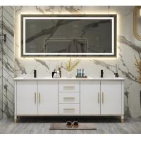 Buy cheap Bathroom Wash Machine Cabinet Floating Vanity E1 white Melamine 1.2*0.7m Led product