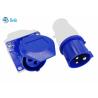 Buy cheap 220-250V 16A Industrial Connector Male And Female Single Phase 2P+E Blue Color Wall Mounted Type from wholesalers