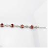 Buy cheap Women Jewelry 925 Silver Bracelet Garnet Cubic Zirconia Tennis Bracelet(H07) from wholesalers