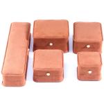 Custom Logo Velvet Coffee Color Jewelry Box for Bracelet Earrings Necklace Pearl