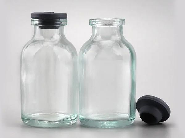 Buy cheap 10ml Clear Molded Glass Bottle USP Type II With Rubber Stopper from wholesalers