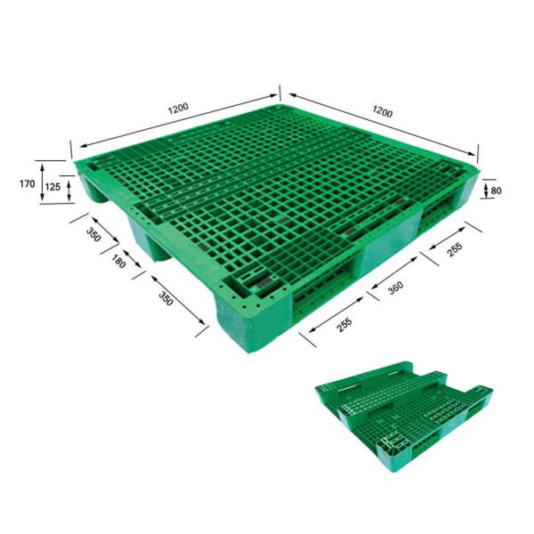 Buy cheap Green 4 Way Heavy Duty Plastic Pallet Warehouse Use Nestable from wholesalers