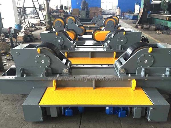 Buy cheap Rubber / Metal Conventional Pipe Welding Rollers 100T For Tank Fit Up Welding from wholesalers