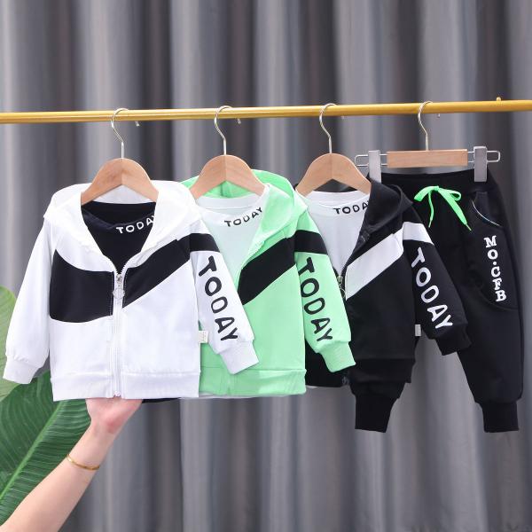 Buy cheap Children's Outfit Sets Toddler Baby Jacket Three Piece Handsome Clothes from wholesalers
