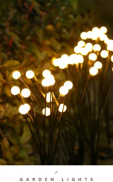 Solar Powered Outdoor Lights 2V 80mA Swaying Solar Garden Firefly Lights Firefly