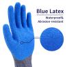 Buy cheap Washable Blue Latex Safety Gloves Heavy Duty Grip Latex Gloves from wholesalers