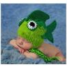 Buy cheap Wholesale - green little fish baby hat cap handmade cotton Photography Prop Crochet Hats from wholesalers