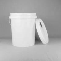 Buy cheap Paint Packaging Stackable White 20 Ltr Plastic Bucket With Metal Handle product