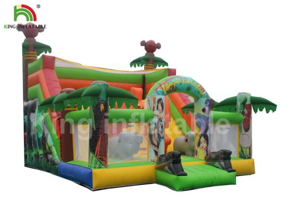 Buy cheap Cartoon Printing Kids Amusement Inflatable Jumping Castle With Double Lane from wholesalers