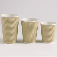 Buy cheap Offset Printing Disposable Ripple Walled Hot Cups Hot Coffee Tea Drinks Paper product