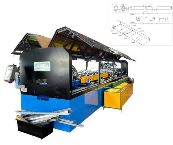 Galvanized Steel Sheet Light Steel Frame Roll Forming Machine for Strip Width of