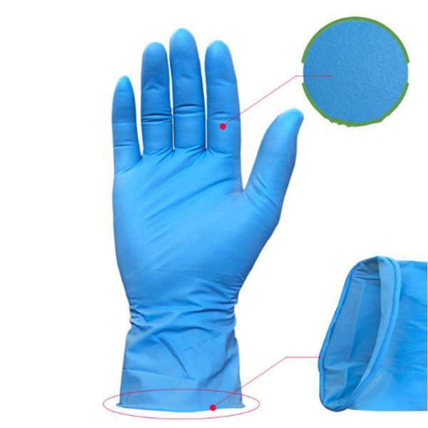 Buy cheap Blue Disposable Latex Gloves , Disposable Powder Free Glove Environmental Friendly from wholesalers