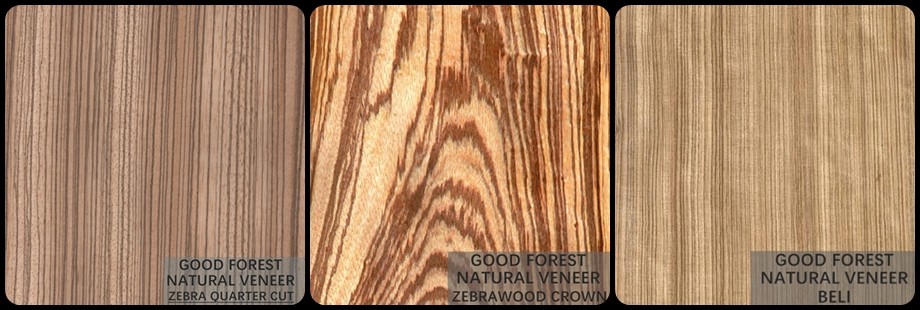 Decoration Zebra Natural Wood Veneer Quarter Cut Fancy Plywood