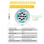 Motorcycle Headlight YAYE GM125 6 inch Length Dual Color Turn Signal and DRL
