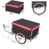 Buy cheap Bike Trailer Cargo Foldable Max Load, 2x16'' Inflatable Wheels, Aluminum Bicycle Cargo Trailer w/Hitch, for Lugg from wholesalers