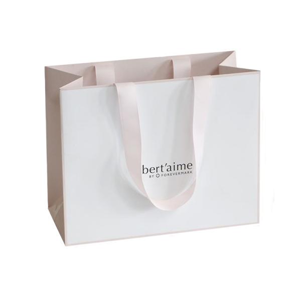 Buy cheap Eco Friendly Printed White Paper Bags , Mini Gift Bags For Business Shopping from wholesalers