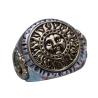 Buy cheap Antiquated Sterling Silver Brass 2 Tone Sunflowers Design Men Ring (058842) from wholesalers