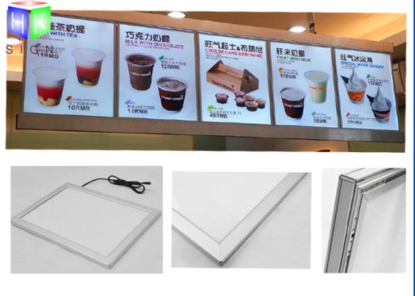 Buy cheap Extrusion Metal Snap Frame LED Light Box Edge Lit Acrylic Sheet For Menu from wholesalers