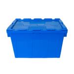 Solid Box Food Grade Attached Lid Container Plastic Moving Crate Food Turnover