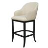 Buy cheap Solid wood frame white pu/leather upholstery American style wooden barstool from wholesalers