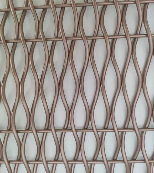 Buy cheap Rose Gold Steel Weave Architectural Woven Wire Mesh With Painting For Railing from wholesalers