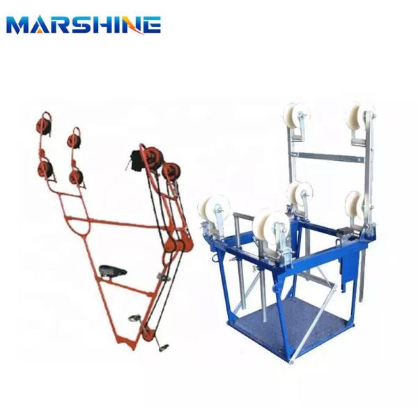 Steel Conductor Inspection Trolley Bicycle Cart Bundle Line Cart For 400-500mm
