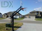 Outdoor Inground Basketball Hoop Basketball Stand With Tempered Glass Backboard