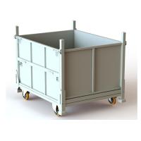 Buy cheap Logistics Transport Collapsible Metal Pallet Cage Stillage Box With Casters product