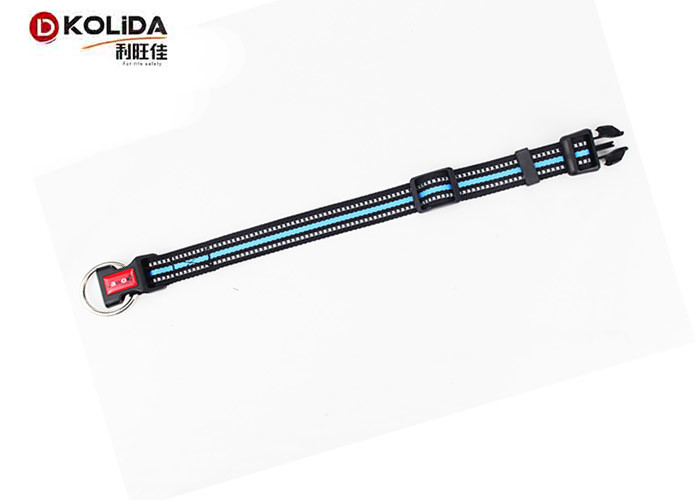 Strong Padded Dog Collars Easy Re - Sizing With Orange / Green / Blue Color