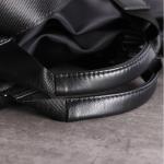 Nylon Womens Leather Bag For Work 38cm Black Leather Travel Backpack