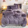 Buy cheap Princess Style Grey Purple Shaggy Warm Mink Velvet Crystal Duvet Cover Set for Winter from wholesalers