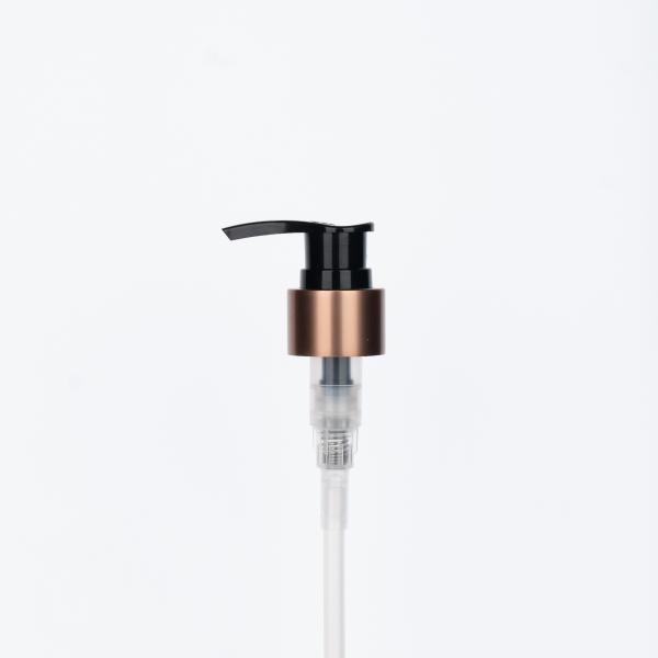 Buy cheap 24/410 Black and Gold High-necked Electroplated Aluminum Plastic Pump Head for Shower Gel Bottle from wholesalers