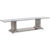Buy cheap Modern 201 Stainless Steel TV Stand No Folded With 15mm Tempered Glass Top from wholesalers