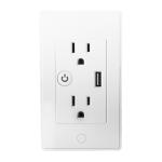 White Smart Home Wall Socket , Alexa Compatible Wall Sockets AC110-250V