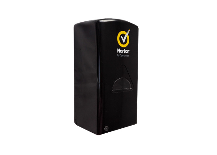 Black No Touch Hand Sanitizer Dispenser Low Power Consumption Public Washroom Mounted