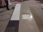 Unique Quartz Bathroom Countertops With Sink , Synthetic Quartz Stone Countertop