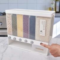 Buy cheap 6 Grids Plastic Cereal Storage Box for Kitchen Food product