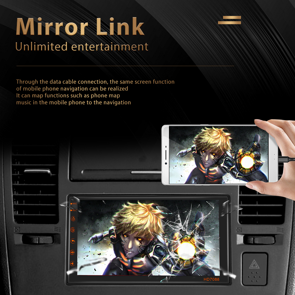 OLED 7" Android Car Radio Touch Screen DVD Multimedia Player Radio with High Resolution
