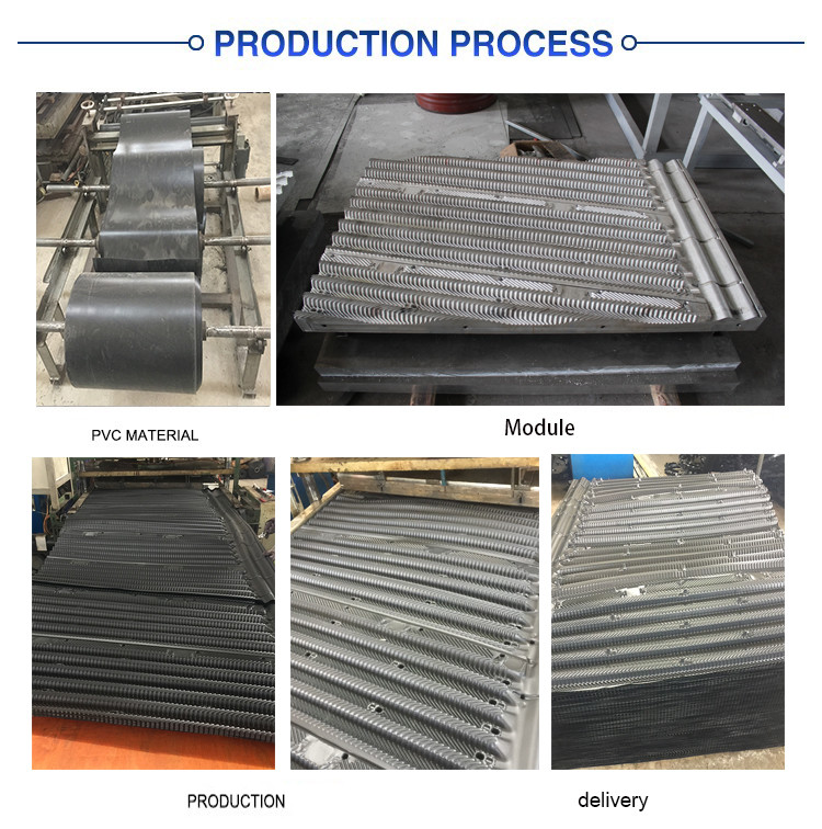 Evaporative Condenser PVC Cooling Tower Fills 1300mm Cross Flow Media