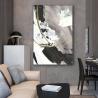 Buy cheap Canvas Support 100% Hand Made Nordic Black White Gray Custom Hand Painted Abstract Oil Painting for Living Room Decoration from wholesalers