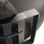 Detachable Custom Sofa Bed Italy Round Large Grey Black Cowhide Sofa Bed