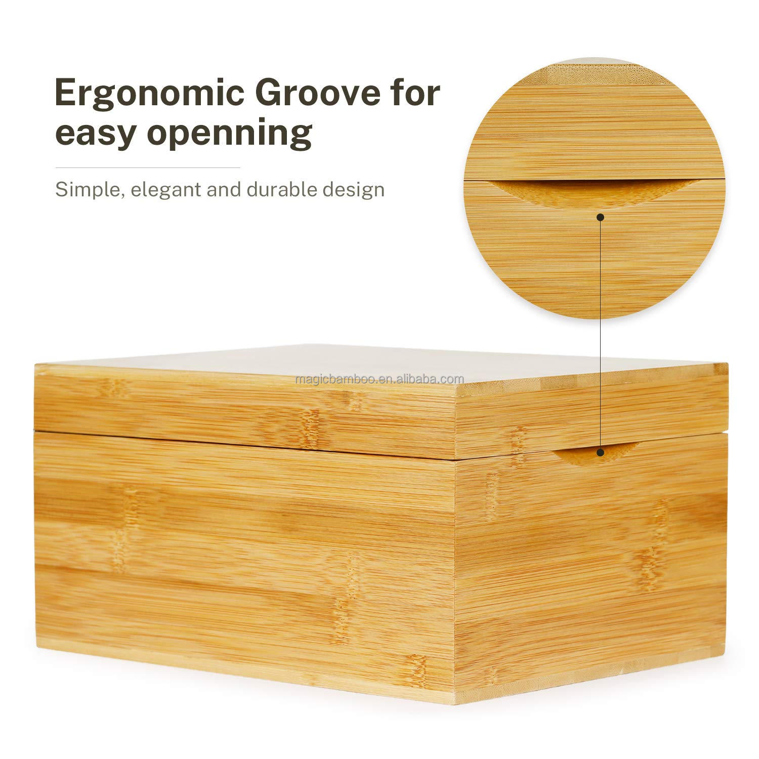 Professional Bamboo Desktop Business Card Holder With Index Cards GLOSSY Load ≤5kg