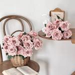 Artificial silk rose bouquet wedding decoration